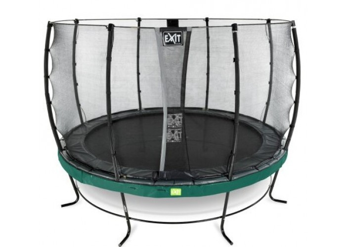 Батут EXIT Elegant Premium 427cm green із захисною сіткою стандарт
