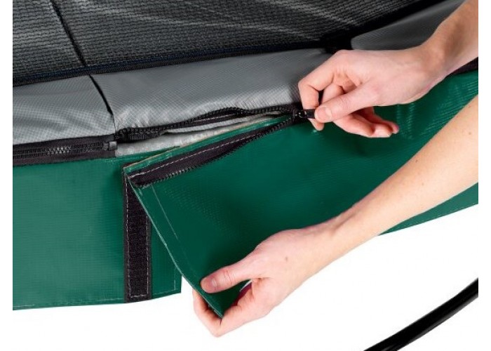 Батут EXIT Elegant Premium 427cm green із захисною сіткою стандарт