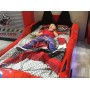 Ліжко машинка - з м'якою спинкою Ауді червона 190х90 см