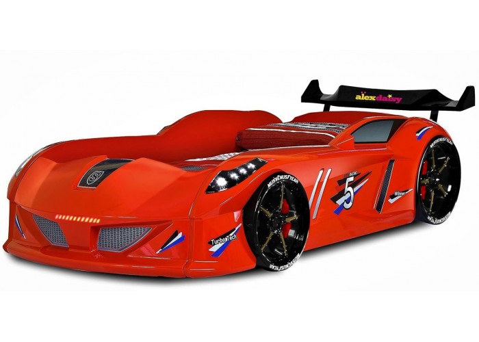 Дитяче ліжко машина з підсвічуванням Jaguar Spedy boy, червона Туреччина