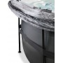 Басейн каркасний EXIT Black Leather Pool 427x122cm + sand filter pump, canopy, heat pump / black