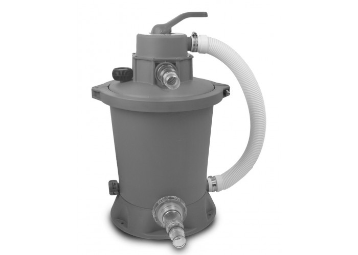 Басейн каркасний EXIT Black Leather Pool 427x122cm + sand filter pump, canopy, heat pump / black