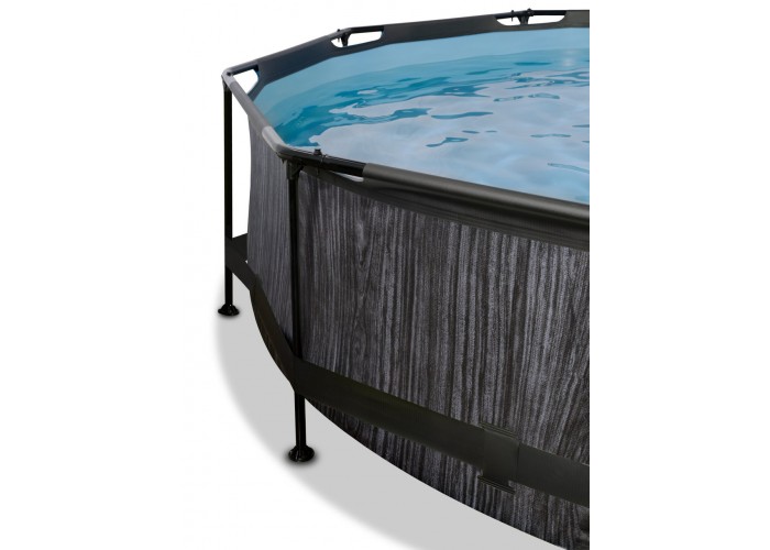 Басейн каркасний EXIT Black Wood Pool 300x76cm black