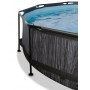 Басейн каркасний EXIT Black Wood Pool 300x76cm black