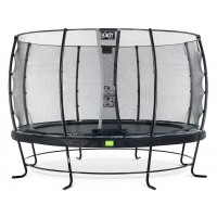 Батут для дорослих і дітей EXIT Elegant 427 cm black з захисною сіткою (Нідерланди)