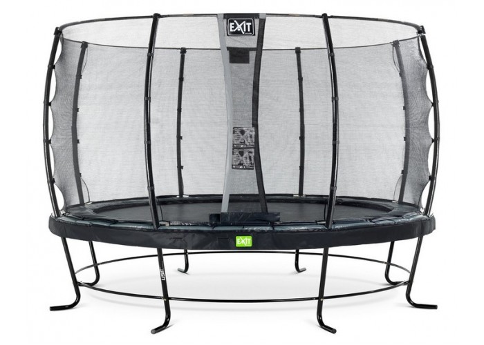 Батут для дорослих і дітей EXIT Elegant 427 cm black з захисною сіткою (Нідерланди)