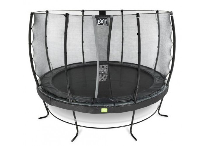 Батут для дорослих і дітей EXIT Elegant 427 cm black з захисною сіткою (Нідерланди)