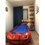 Ліжко у вигляді машини, з підсвічуванням і спойлером, BMW червоне Туреччина