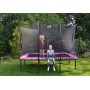 Батут EXIT Silhouette з захисною сіткою прямокутний 214х305см рожевий ( великий, для дітей і дорослих)