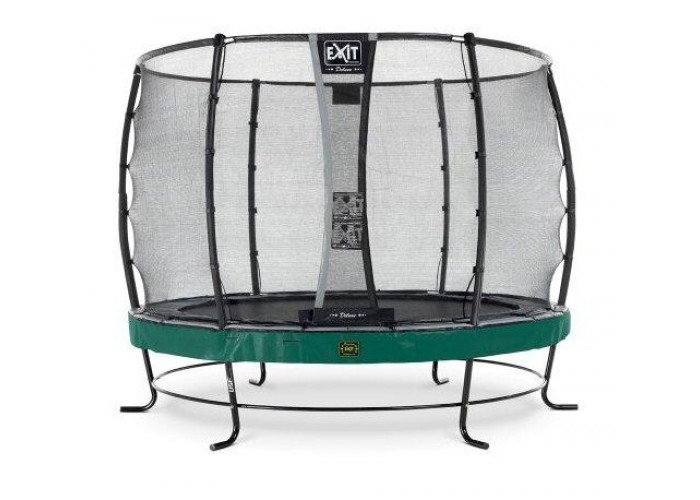 Батут EXIT Elegant Premium 305 cm green з сіткою безпеки Deluxe