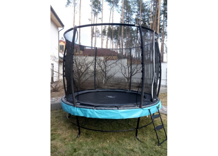 Батут EXIT Elegant Premium 305 cm green з сіткою безпеки Deluxe
