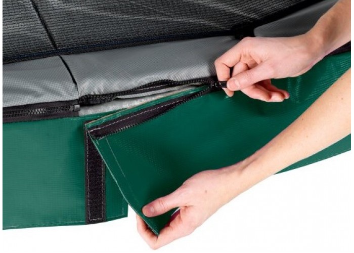 Батут EXIT Elegant Premium прямокутний 214х366 cm green