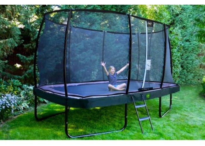 Батут EXIT Elegant Premium прямокутний 214х366 cm green