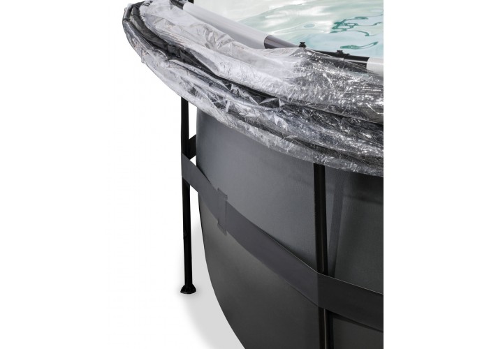 Басейн каркасний EXIT Black Leather Pool 450x122cm +тепловий насос black