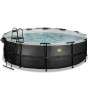 Басейн каркасний EXIT Black Leather Pool 450x122cm +тепловий насос black