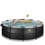 Басейн каркасний EXIT Black Leather Pool 450x122cm +тепловий насос black