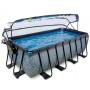Басейн каркасний EXIT Stone Pool 400x200x122cm + тепловий насос grey (30.67.42.00)