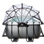Басейн EXIT з куполом 400х200х122 см "чорна шкіра" пісочний фільтр з підігрівом